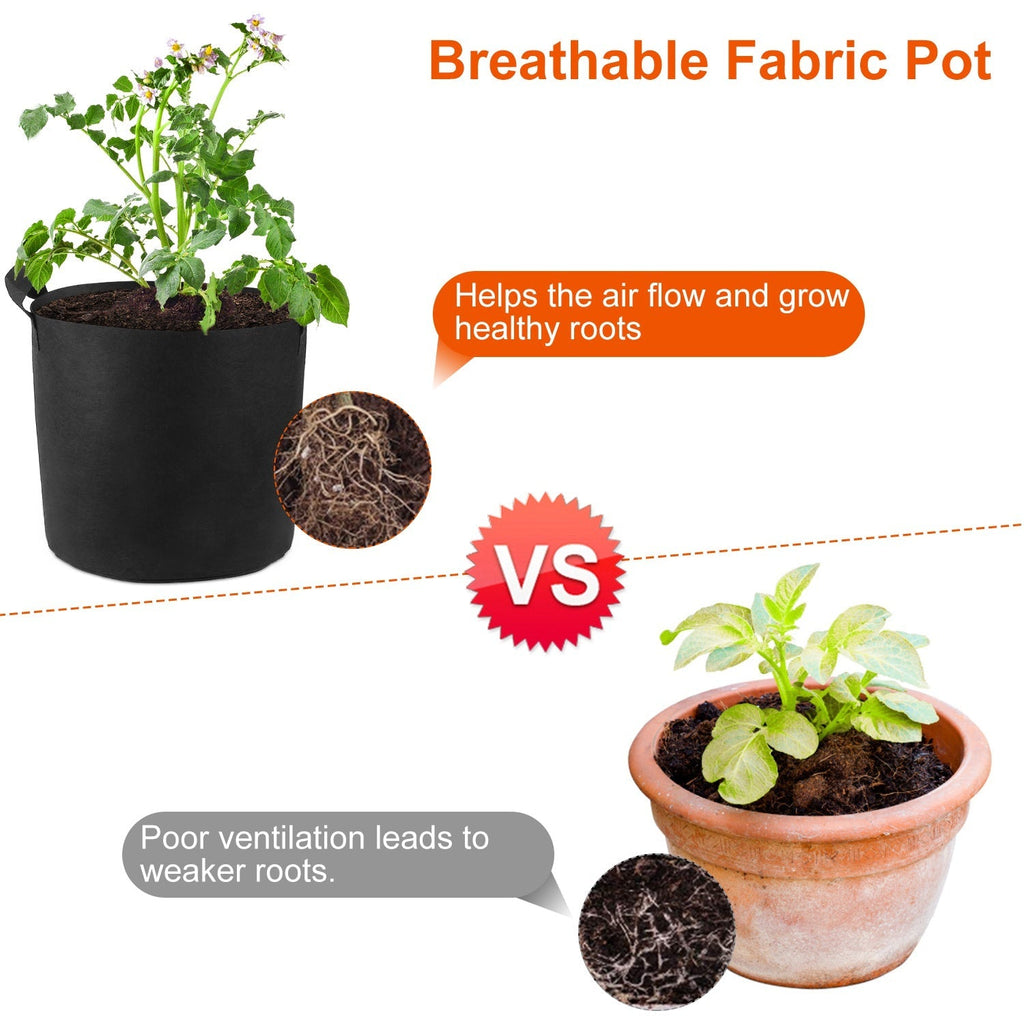 7-Gallon Fabric Grow Bags — 3-Pack